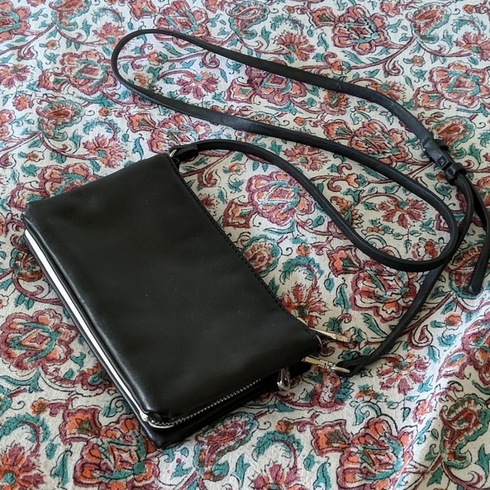 Black and White Zara crossbody purse
